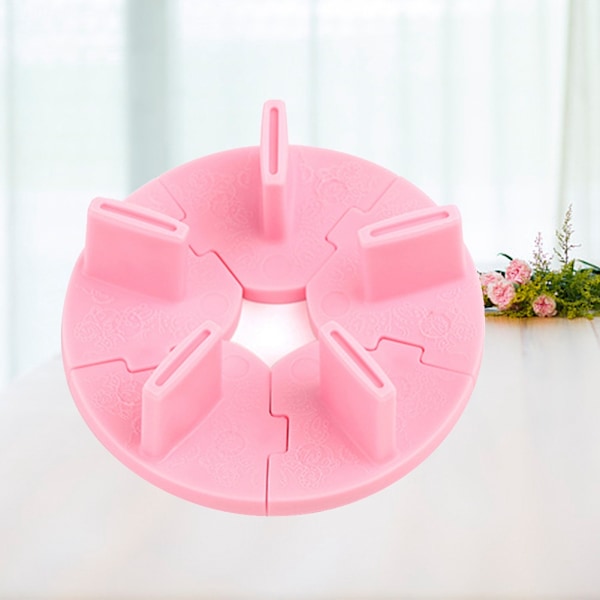 Nagelkonst Display Tips Stativ Hållare Övningsram Manikyrverktyg (Rosa)