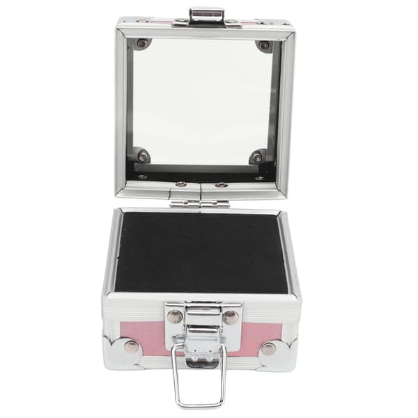 Negleboremaskine Bits Holder Container 25 Huller Aluminiumlegering Negleslibning Bits Opbevaringsboks Organizer Pink