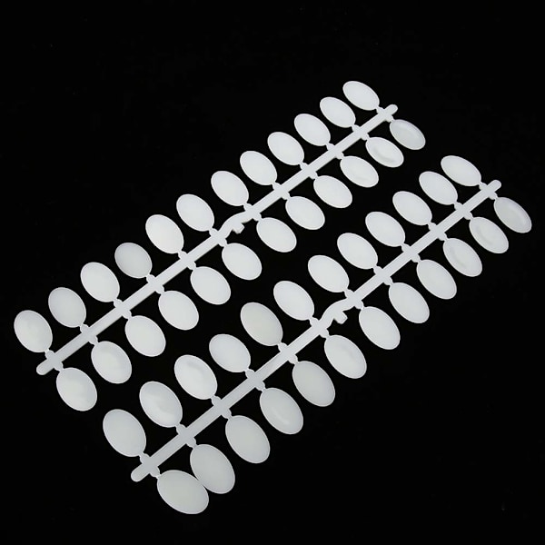 48 Tips Flad-Bag Manicure Polish Gel Farve Display Praksis Værktøj Cremet Hvid Stor Størrelse