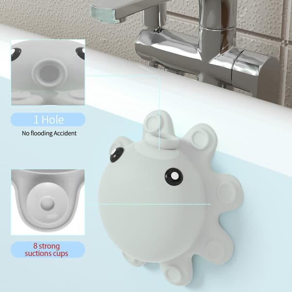 Badekar Overløbsafløbsdæksel, Silikone Badekarprop - Tilføjer Tommer Vand for Dybere & Varmere Bade, Badeværelses Spa Tilbehør (Gr Grey