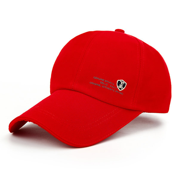 Baseball Cap Lærred F Toppet Solhat Skygge Solbeskyttelse Fiskeri Hat, Rød