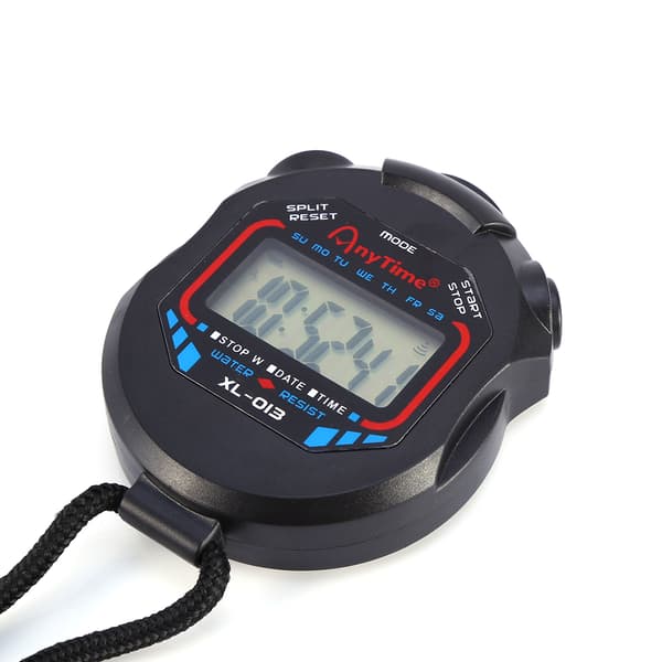 Bærbar LCD digital skærm Sport Stopur Timer Tid Dato Visning med knapcellebatteri