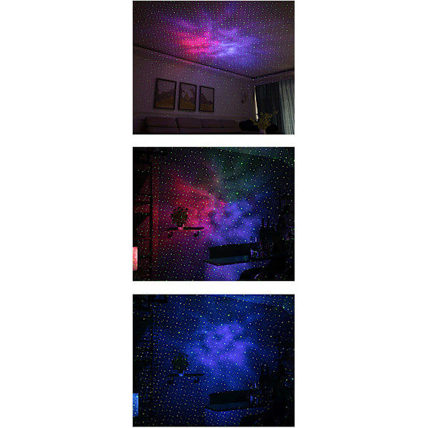 Stjerneprojektorlys, LED-nattelys, Galaxy Nebula-loftprojektorlampe, med fjernbetjening og timer, til børne- og voksensoveværelsesfest, den bedste gave