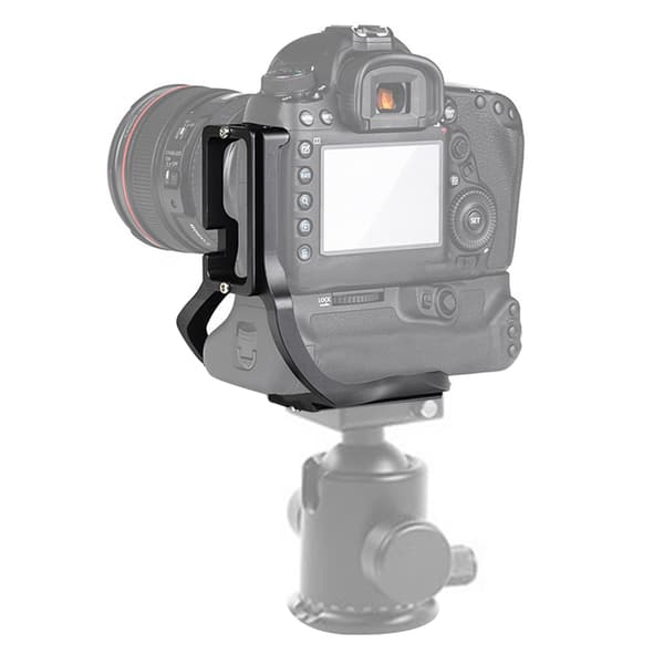 Aluminiumslegering Lodret L-formet Beslag Quick Release Pladeholder Håndgreb til Canon 5D4 5DIV