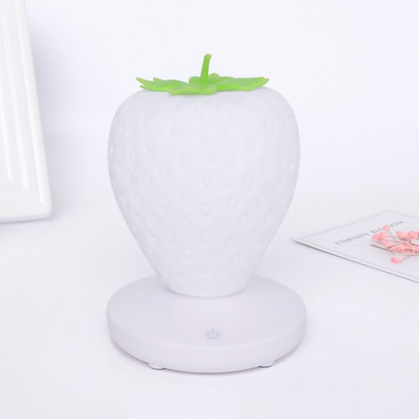 Touch Night Light, Dimmable, LED Night Light, Silicone, USB Strawberry Light for Toddlers, Gifts, Bedroom, Living Room Decor(White)