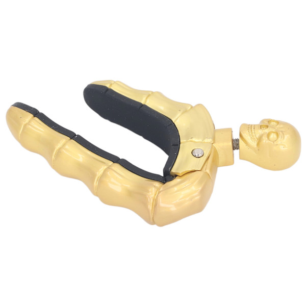 Gitar Capo Hodeskalle Knott Låse Design Myk Silikon Riperesistent Capo for Elektriske Akustiske Gitarer Ukulele Gull