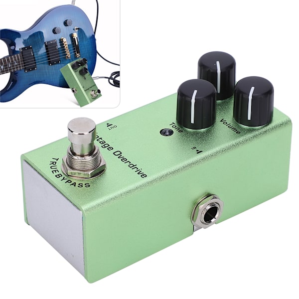 Gitarr Effekt Pedal Vintage Overdrive Mini Bärbar True Bypass Aluminiumlegering DC 9V JDF‑01