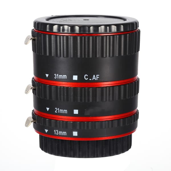 Rød autofokus AF makroforlengelsesrørsett ringadapter for Canon EF EFS-objektiv
