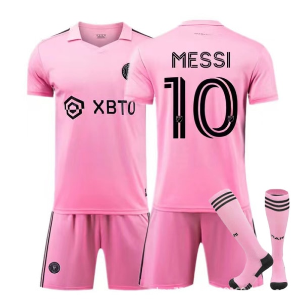 23/24 new Miami football jersey with socks - Messi size 10-MESSI(pink)#20