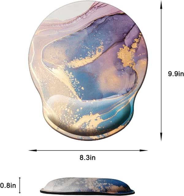Musematte med håndleddstøtte, ergonomisk musematte med minnefoam håndleddstøtte, sklisikker gummi bunn spillmusematte for hjemmet