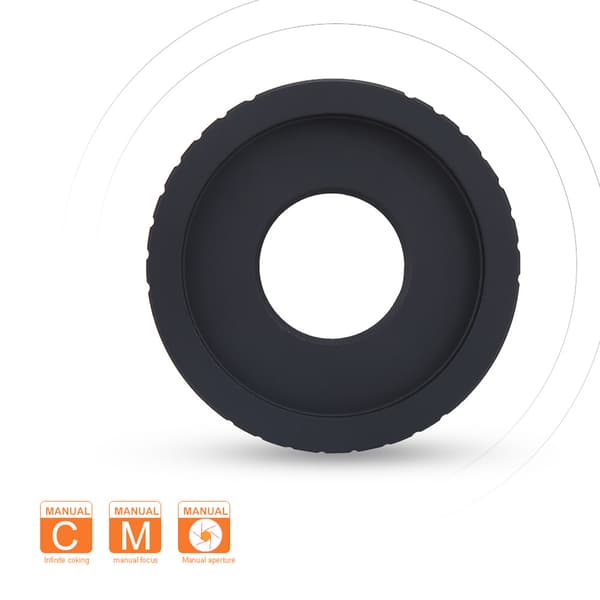 1 stk C Mount skruemonteringslinseadapterring til Canon EOS EF Mount DSLR-kameraer