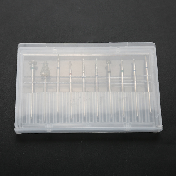 10 st / set legering stål nagelkonst borr polerhuvud kit nagelborrmaskin tillbehör 06#