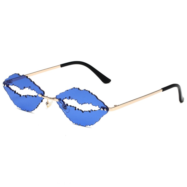 New personality lip sunglasses female rimless flame red lip sunglasses female prom funny sunglasses