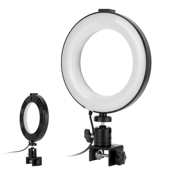 6in Ring Light med Klips Dæmpbar Laptop Videokonference Fyldlys til Livestream