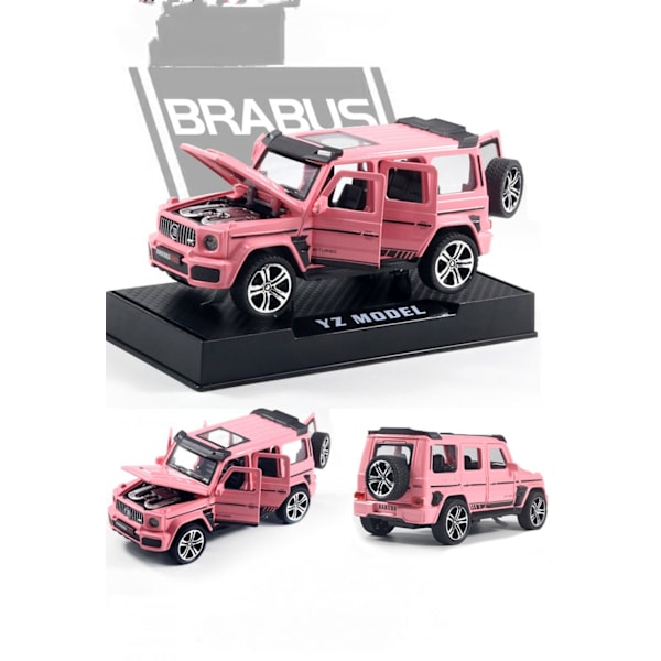Vaaleanpunainen Brabus [Kuusi Ovea + Ääni Ja Valo + Näyttöjalusta] 1:32 Seosauto Malli Simuloitu Ääni Ja Valo Ovi Maastoauto Malli Ch