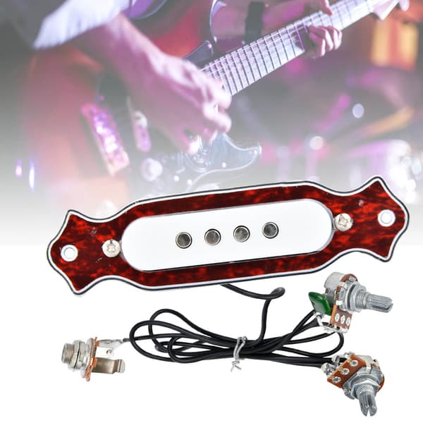 Elektrisk gitarr pickup 4 strängar gitarr tillbehör musikinstrument pickup (röd)
