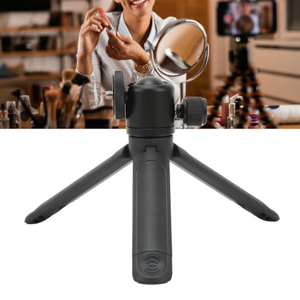 Mini skrivbordsstativ Flexibel 360 graders rotationskulhuvud Universell 1/4 tums skruv Kompakt bärbar telefon Selfie-stativ