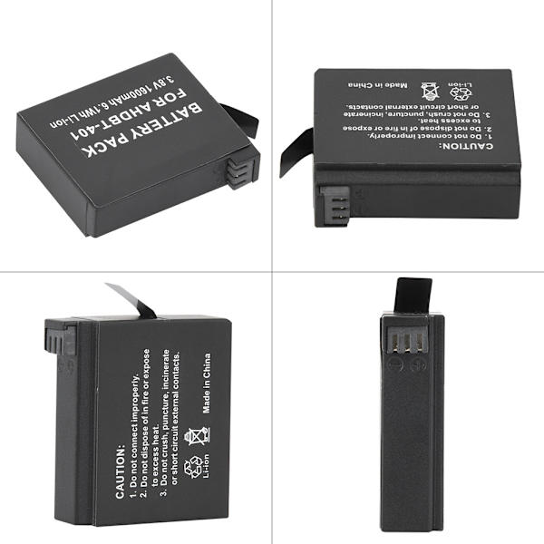 AHDBT-401 Batteri Passar till Gopro Hero 4 Kamera 3.8v 1600mAh