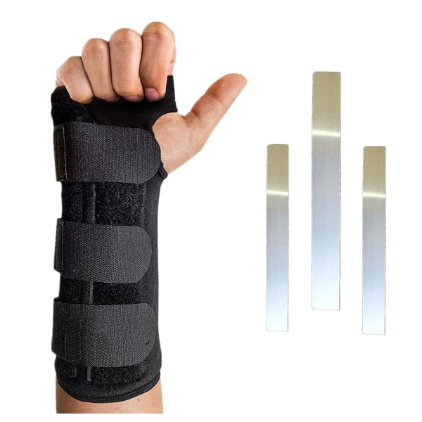 2-pack karpaltunnel handledsstöd med metallskena stabilisator - hjälper till att lindra tendinit artrit karpaltunnel smärta - vänster och höger