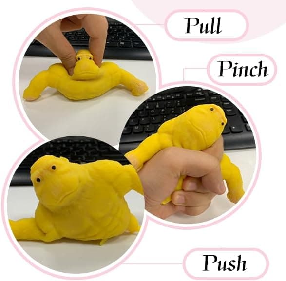 Sandfyllda Fidget Leksaker, 3-pack Stretchig Gummi Gorilla Apa för Stresslindring, Högelastiska Sensoriska Klämleksaker för Barn och 3-Pack 5.15*4.33*4.33