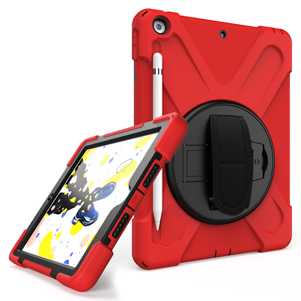 iPad 10.2 Cover iPad 9./8./7. generations cover, robust børnebeskyttelsescover med penholder, håndrem og skulderrem