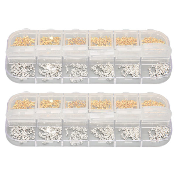Nagelkedja Multi Shapes Bärbar DIY Dekoration Metall Nagelkonst Hänge för Hem Salong Manikyr Skola