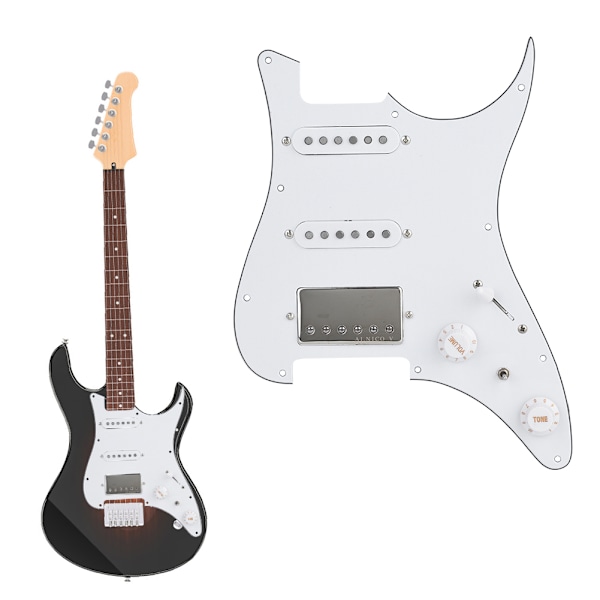 SSH Loaded Forhåndstilkoblede Dobbelspole Pickup Pickguard Elektrisk Gitarrinstrumenter Tilbehør