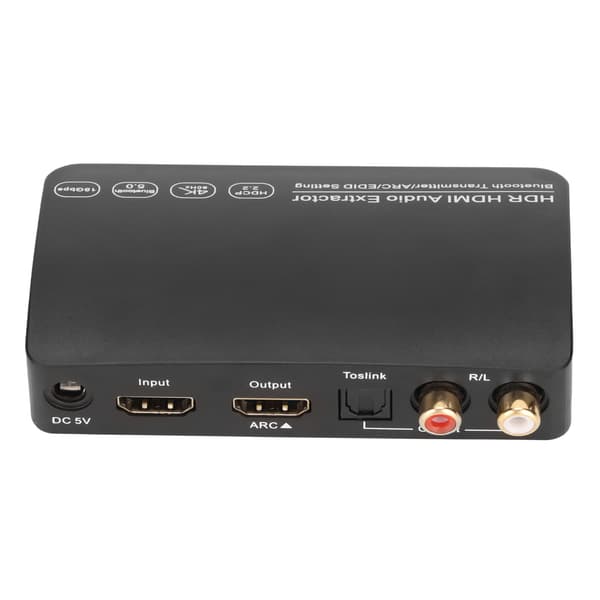 Audio Extractor 4K 60Hz HDR Synkron ARC Audio Splitter med 5.0 Bluetooth-sender til computer