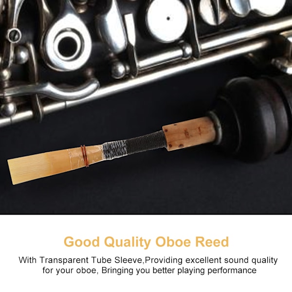 Högkvalitativa oboerör, blåsinstrument, reservdelar med transparent rörhylsa (5 st)