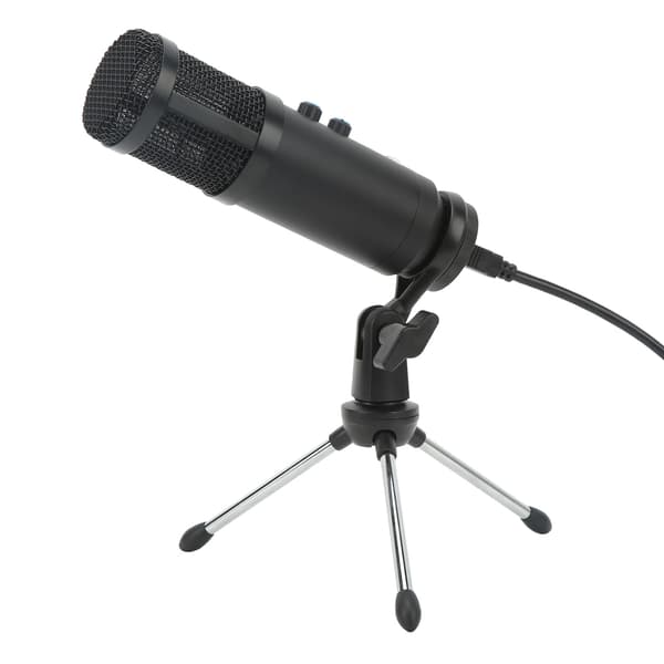 Kondensatormikrofon Integrert Lydopptakskort USB-mikrofon for Gaming og Direktestrømming