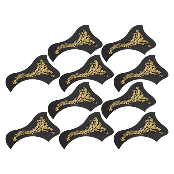 Gitarr plektrumskydd Klassisk Anti Scratch Plate Skyddande Instrument Tillbehör Fågel Typ Fenix Mönster 10 st Guld