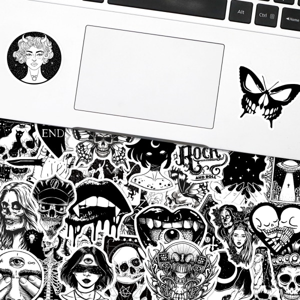 Skräck Gothic Personality Punk Stickers, set med 100, vattentät och UV-beständig, perfekt för alla dina prylar