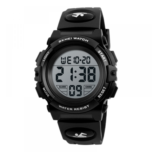 Watch, Watch för 6-15 år gamla pojkar, Digital Sport Outdoor Multifunktionell Kronograf LED 50M Vattentät Alarmkalender Analog Watch(Svart)