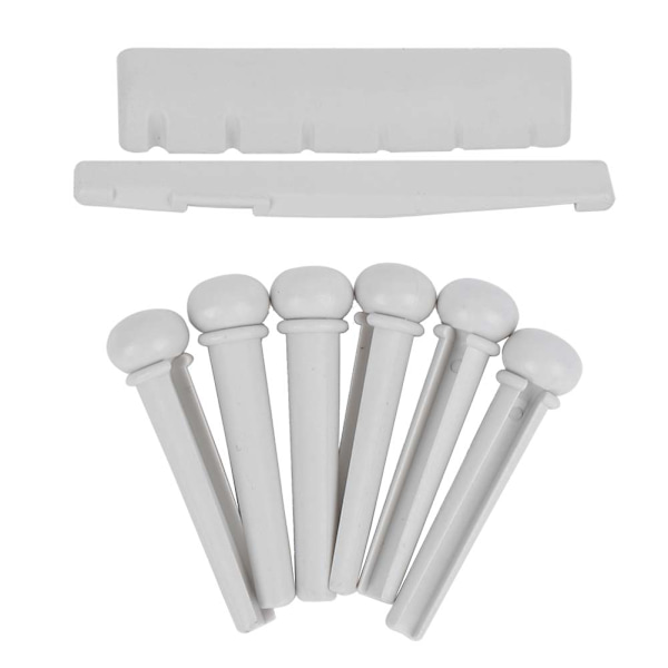 Gitarrstallpinne mutter sadel POM Folk gitarr universal delar ersättning pack tillbehör vit