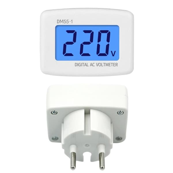 AC-målerhode rund plugg DM55-1 110V-220V digital AC LCD digital display voltmeter