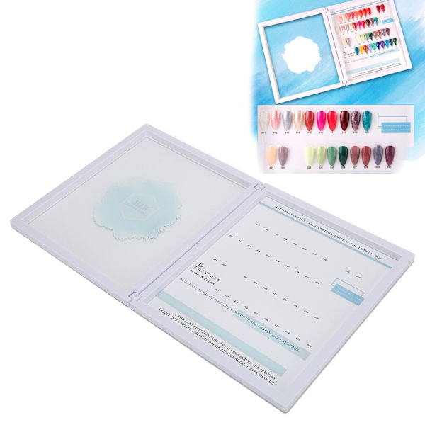 40 färger nagellack gelpolering display diagram hem salong bärbar nagelspets färgkort bok