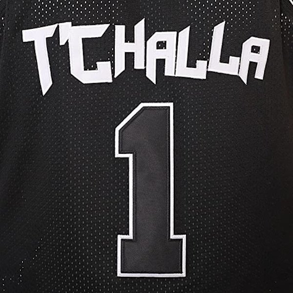 1 Svart Wakanda T'Challa Film Basketbolltröja Herr Svart —L