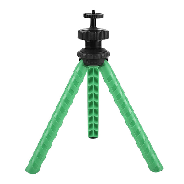 Mini hopfällbar lätt telefonklämma Octopus Tripod Slefie Stick för telefon actionkameror (grön)