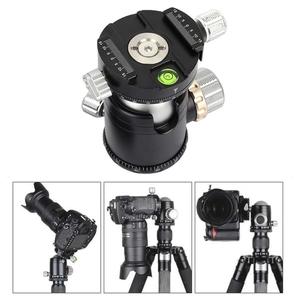 44 mm digitalt spejlreflekskamera stativ monopod kuglehoved 720 panorama med quick release plade