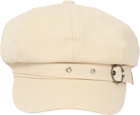 Bomullsblend Newsboy Cap Cabbie Paperboy Painter Visor Hat