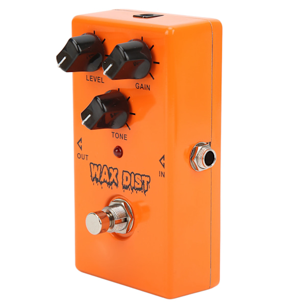 Gitarr Effekt Pedal WAX DIST Distortion Singel True Bypass Instrument Tillbehör Orange