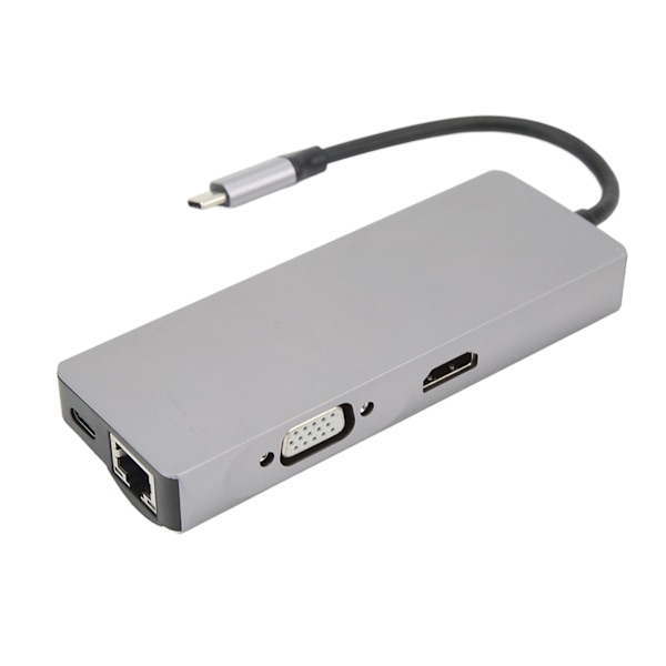 8 i 1 Typ C till VGA HD Multimedia Interface Hub Adapter PD Snabbladdning USB3.0 Hub