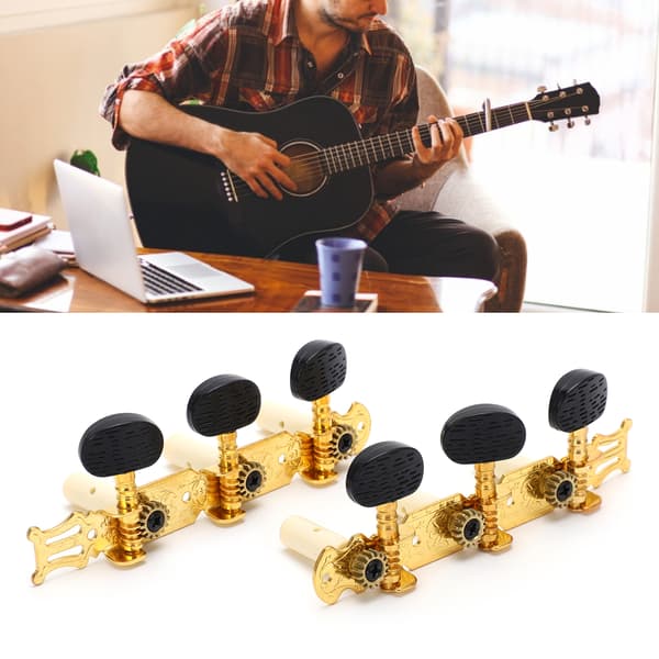 2 stk. Guitar Tuner Hoved Streng Tuning Peg Metal Åben Sæt Kit til Elektrisk Akustisk