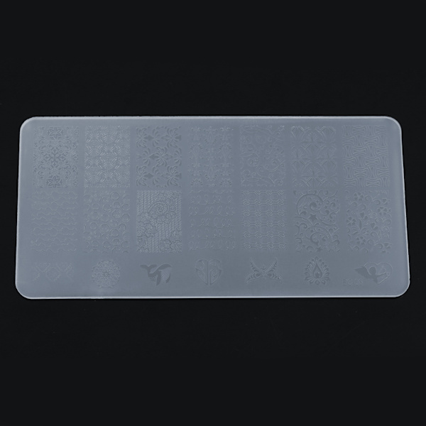Stempelplade Neglekunst Billedstempler Resin Tryk Skønhedsskabelon Manicure Værktøj (8#)