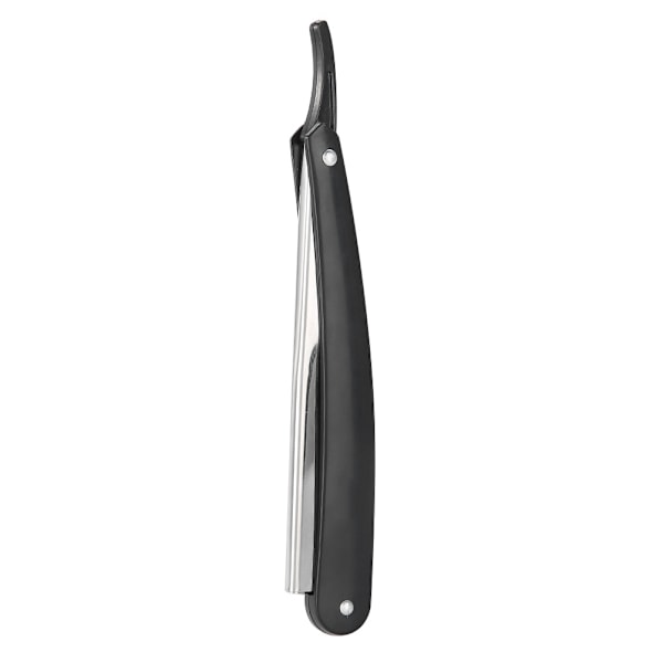 Barber Barberkniv Lige Kant Hårklipper Salon Foldbar Klinge Barberkniv med Klinge Sort