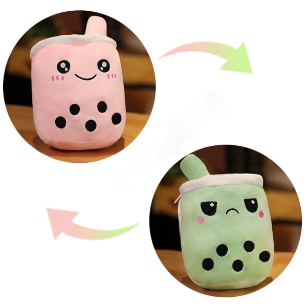 Flip Boba Tea Pehmolelu Täytetty Lelun Ruskea Kupla Tee Kupla Pehmo Tyyny Koti Pehmeä Hali Tyyny Lahja 15CM
