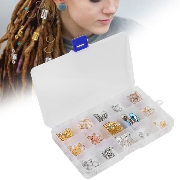 DIY Hår Flette Ringer Snøfnugg Blad Anheng Dreadlocks Ring Hår Dekorasjon Tilbehør