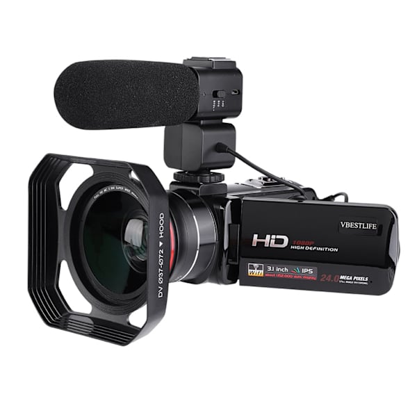 VBESTLIFE HDV Z20 3.0 tum IPS-skärm WIFI 16x digital zoom 1080P DV digitalkamera -