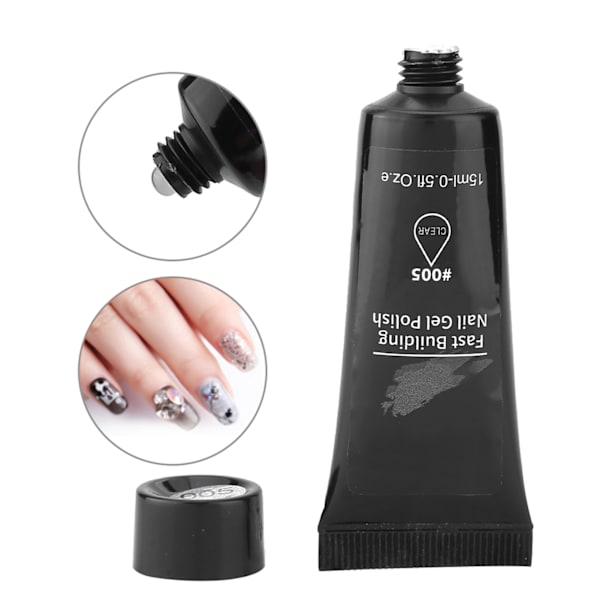 UV Gel Smertefri Neglebygger Forlengelse Akryl Neglekunst UV Tips Lim Klar