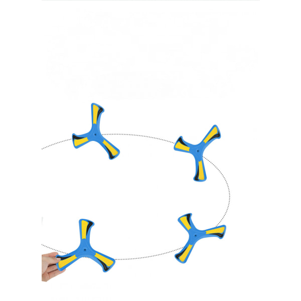 Super Boomerang, Unik 3-bladig Boomerang, Portabel, för barn 5 och uppåt, Slumpmässig färg